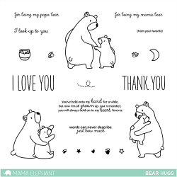 Mama Elephant BEAR HUGS stamps